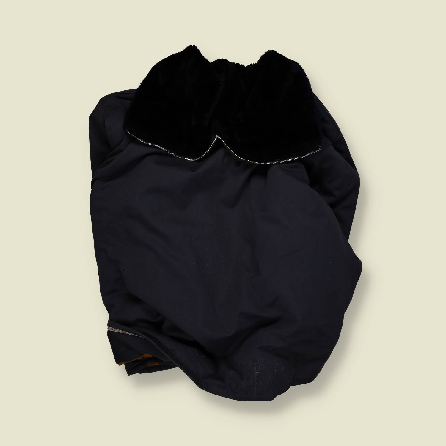 1960s | Embellish | Fur Collar Winter Coat – Navy - XXXXXXL