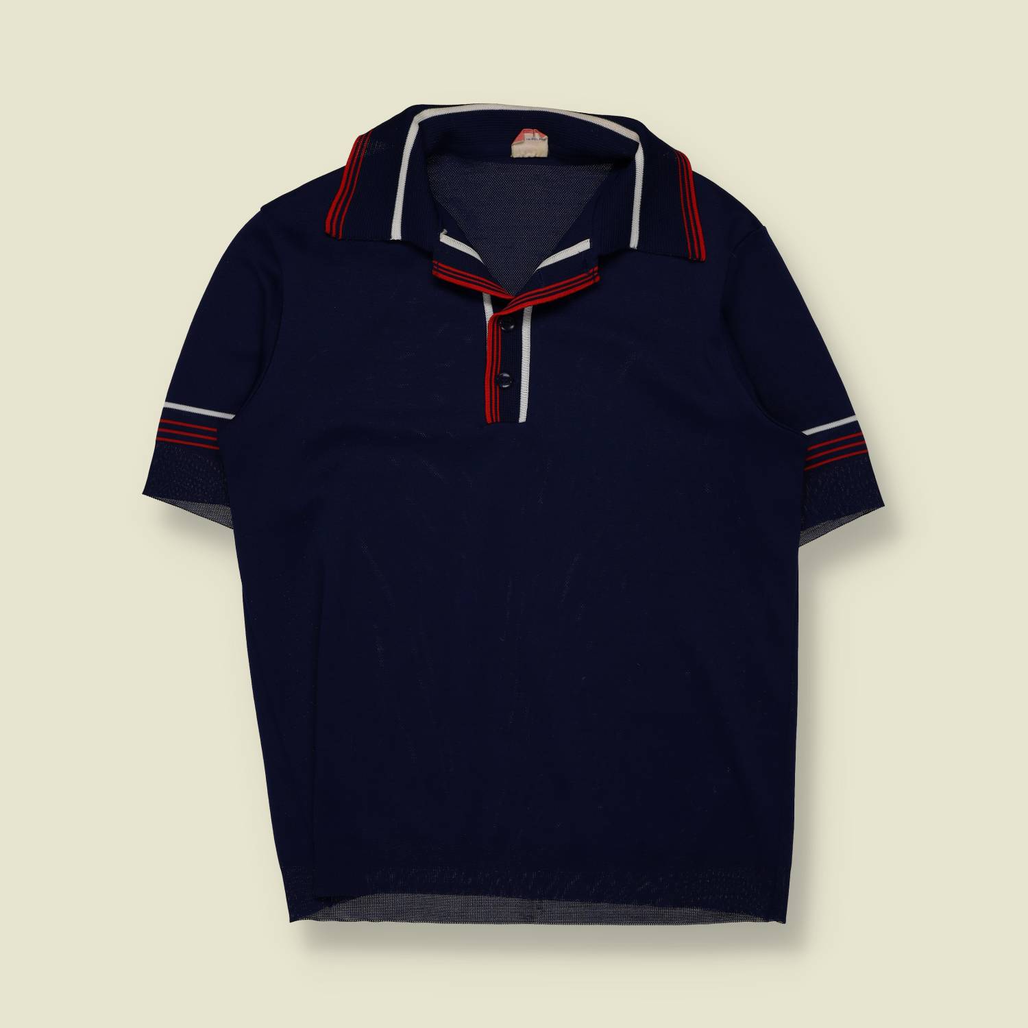 1970s | Bistor | Short Sleeve Polo – Navy - M