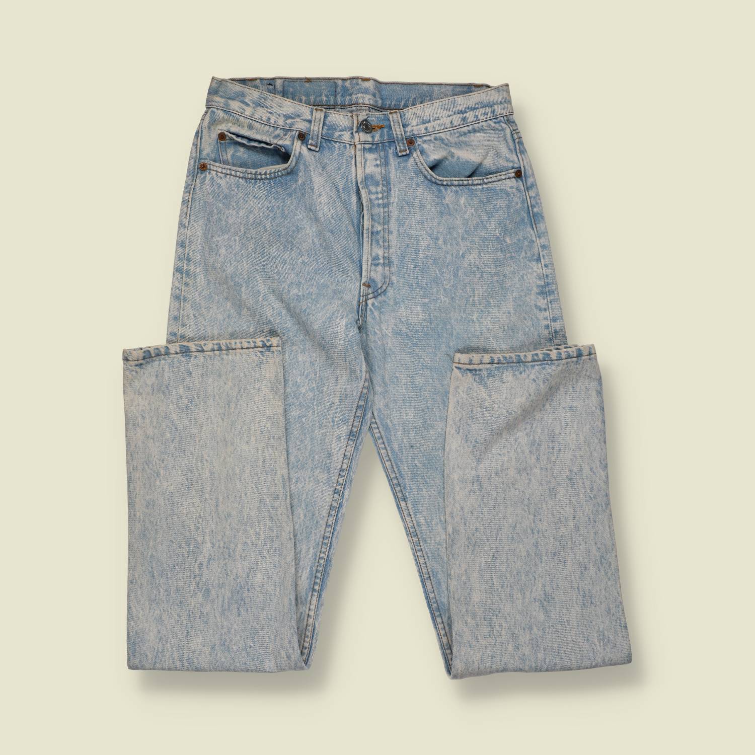 1980s–1990s | Levi’s | 501 Jeans | Acid Wash Blue | Made In USA - w30
