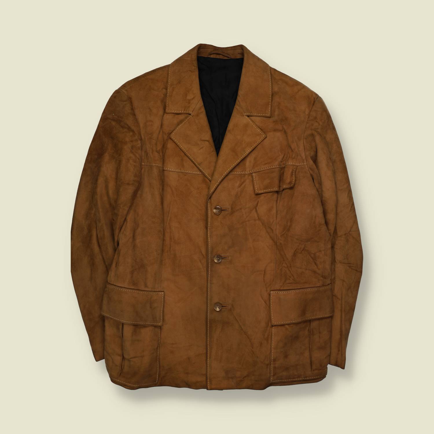 1970s | Westbury | Leather Blazer | Tan Brown - S
