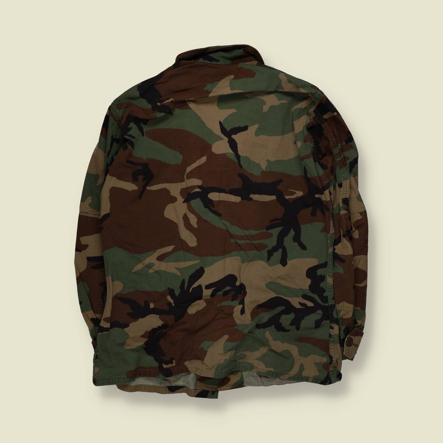 1980s–1990s | OG-107 Field Shirt | Woodland Camouflage - M