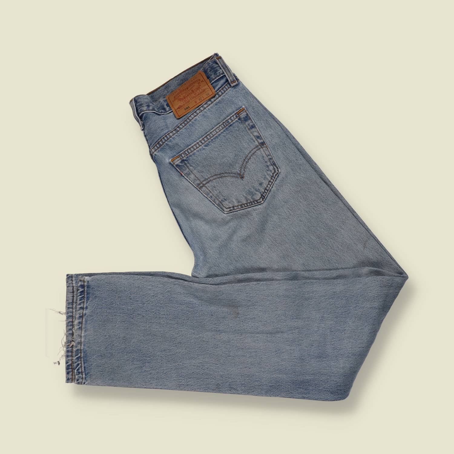 1980s–1990s | Levi’s | 501 Jeans | Light Blue Wash | Made In USA - w32