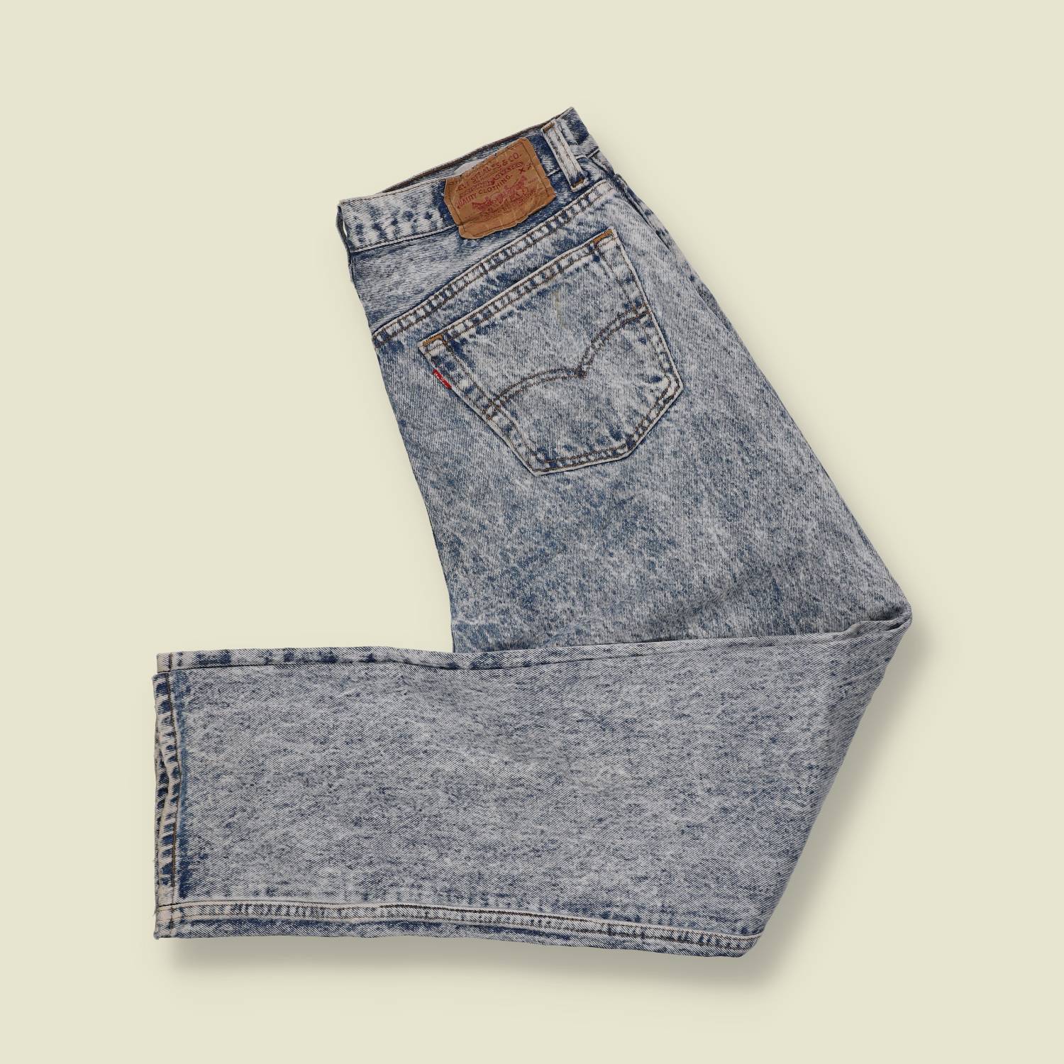1980s–1990s | Levi’s | 501 Jeans | Acid Wash Blue | Made In USA - w32