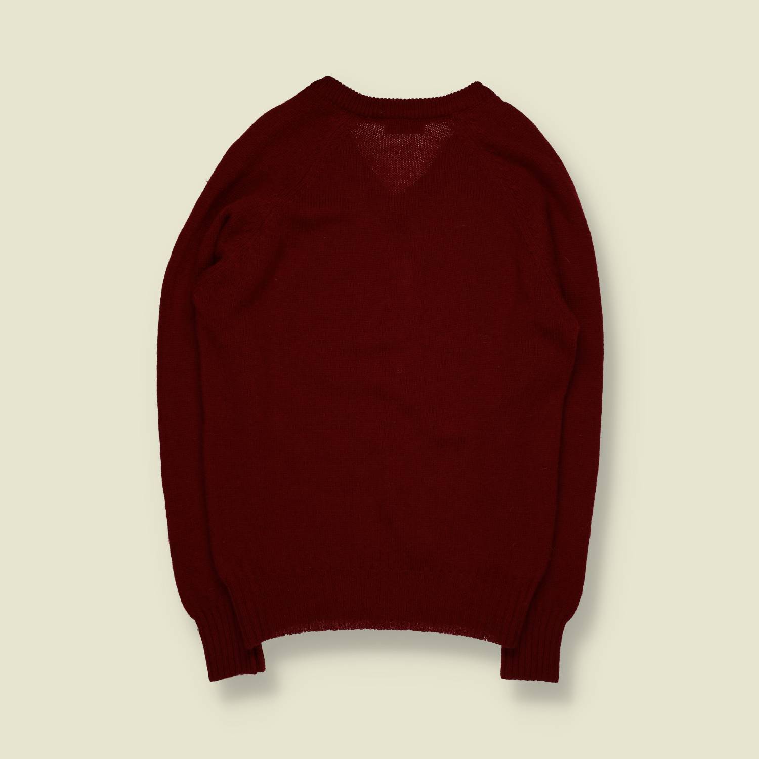 1980s | Fruit Of The Loom | V-Neck Jumper | Red – XS