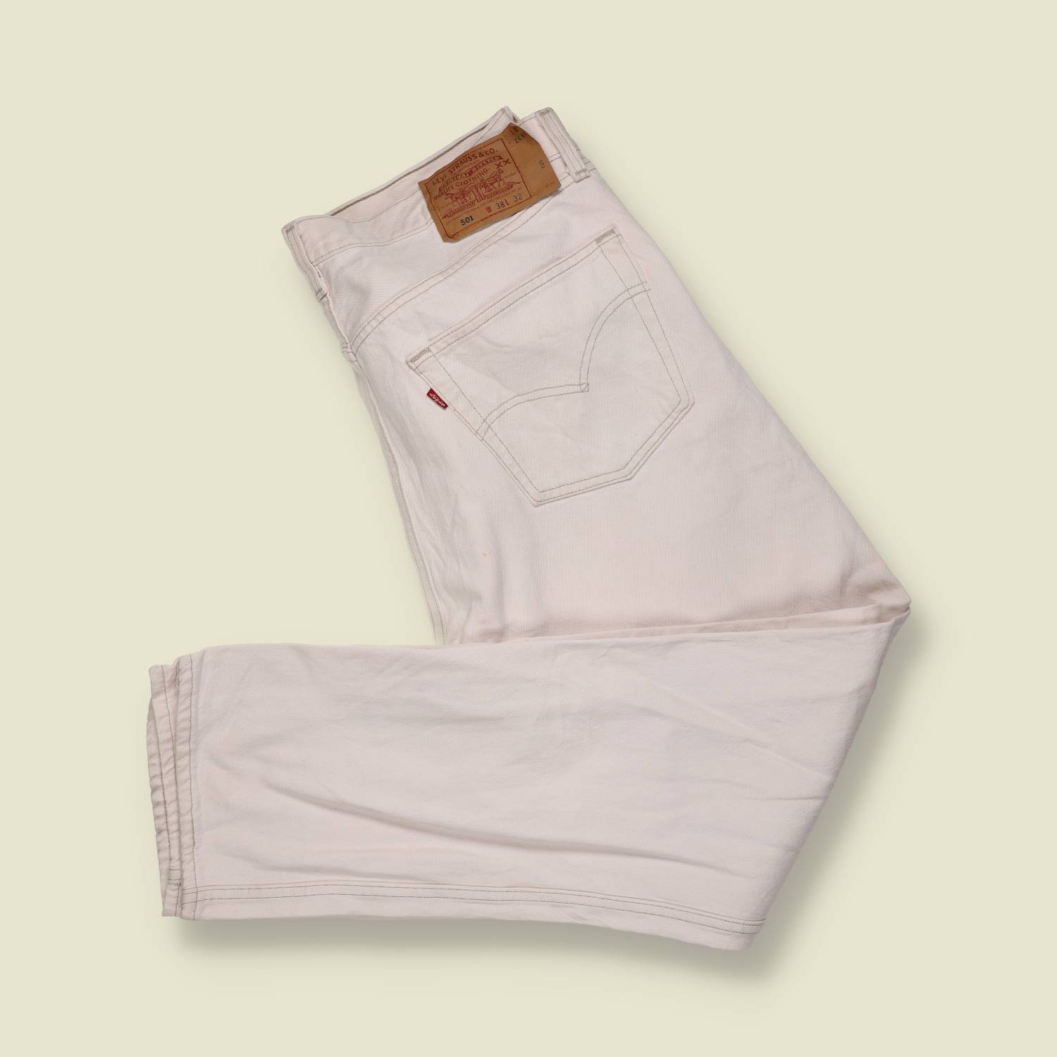 1980s–1990s | Levi’s | 501 Jeans | White | Made In USA - w36