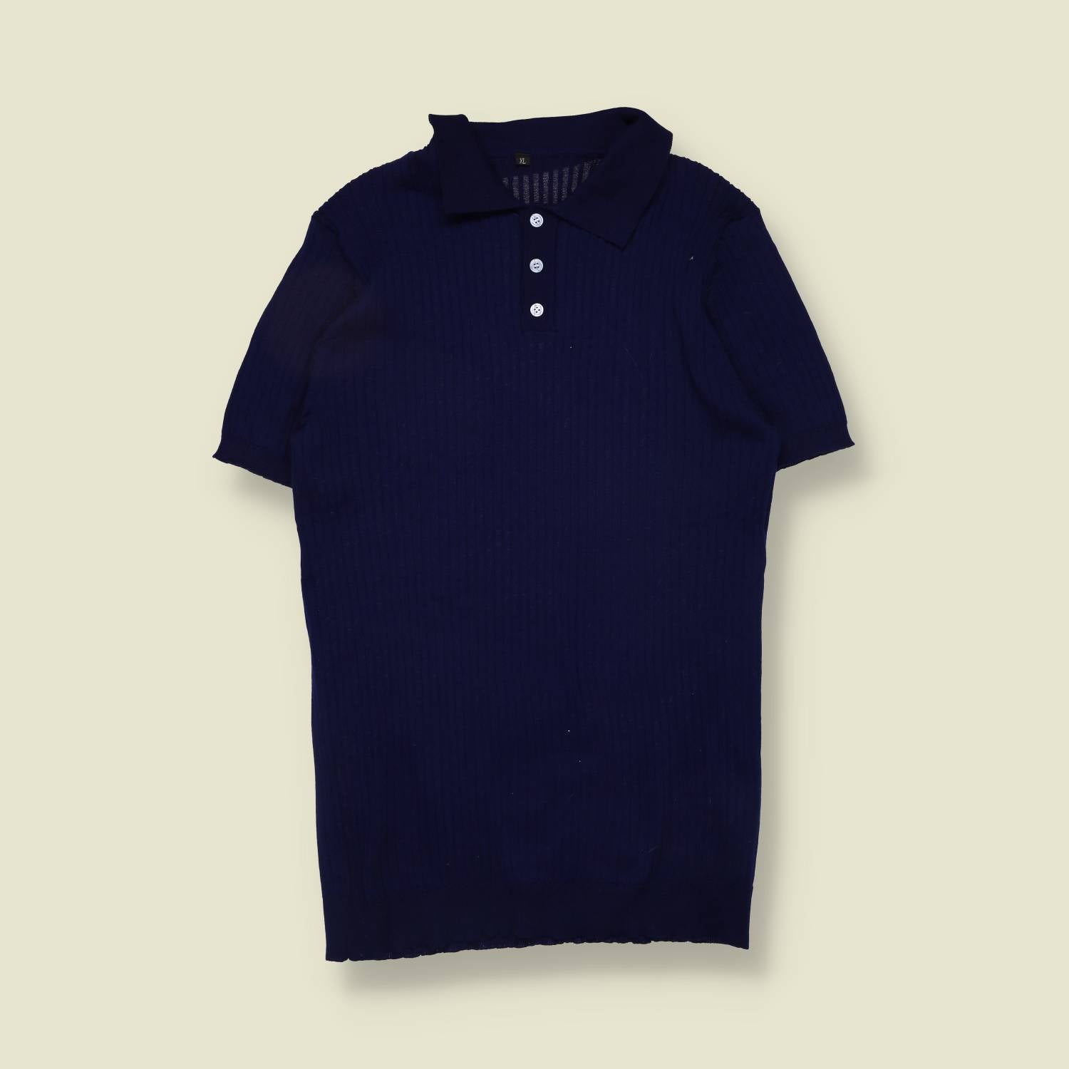1970s | Polo Shirt | Navy - XS