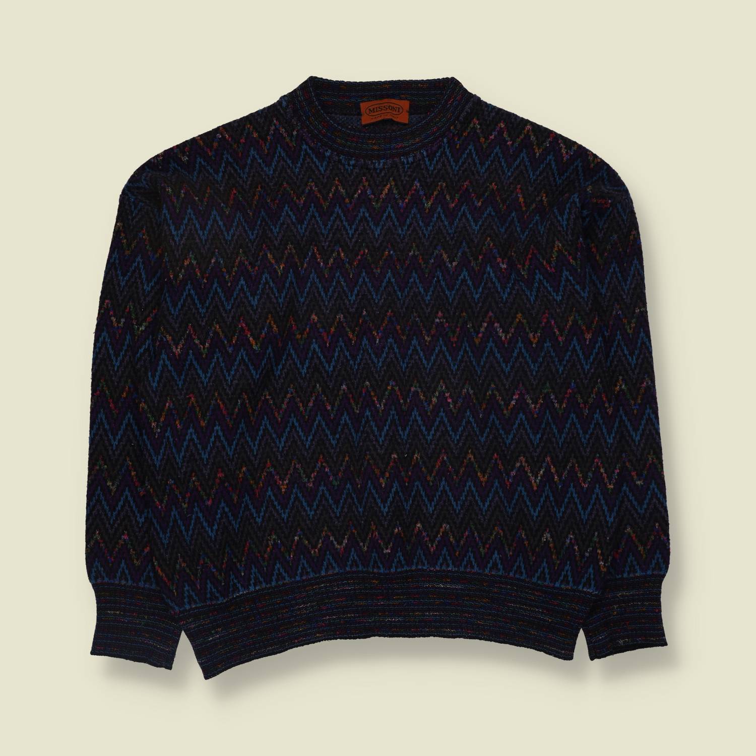 1990s | Missoni | Made In Italy | Patterned Wool Jumper | Multi - M