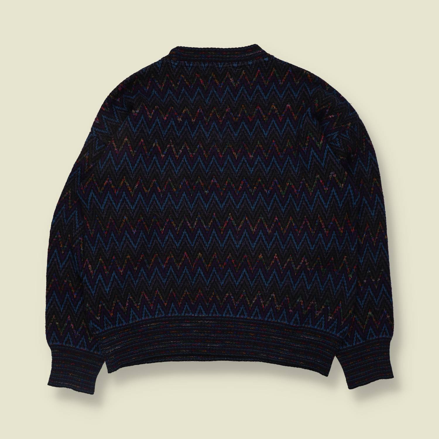 1990s | Missoni | Made In Italy | Patterned Wool Jumper | Multi - M