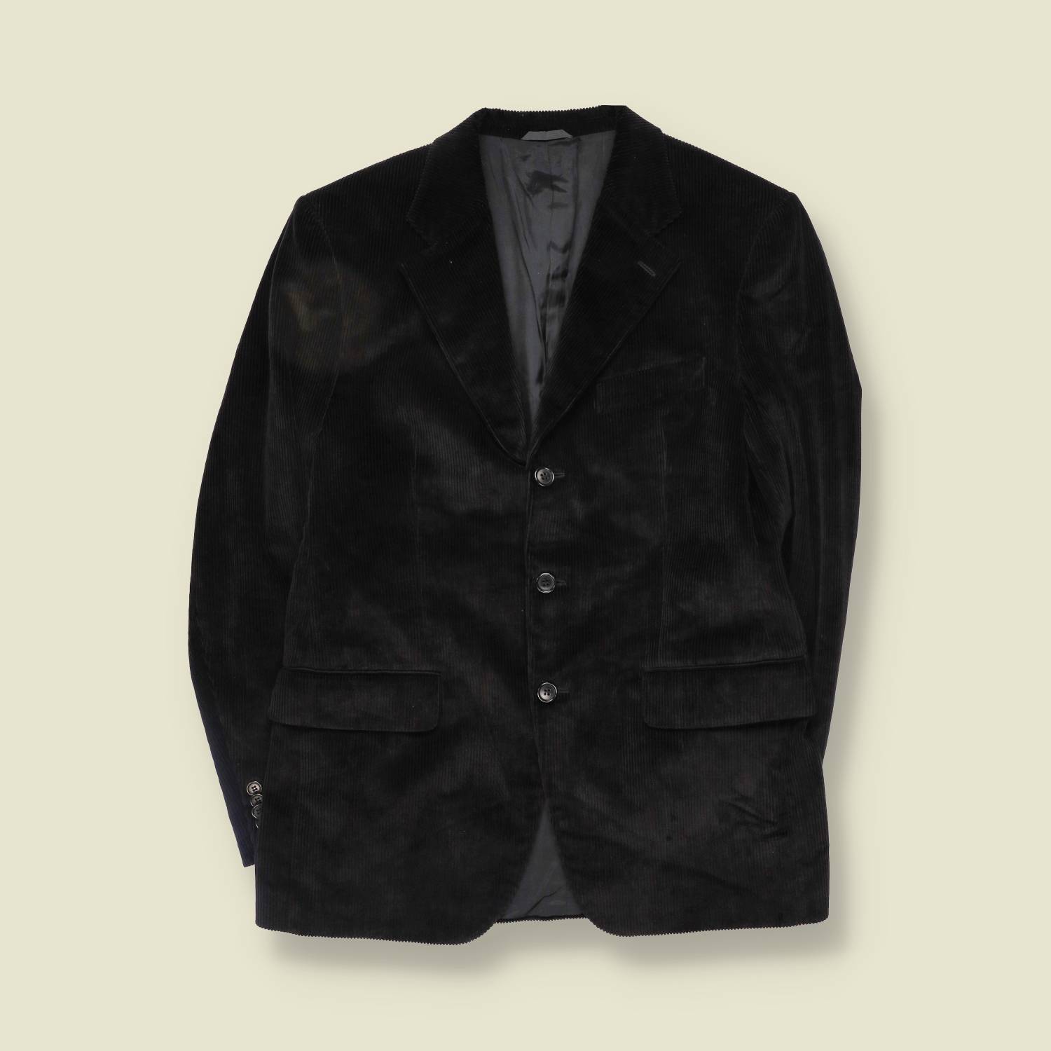 1990s | Corduroy Blazer | Black - M