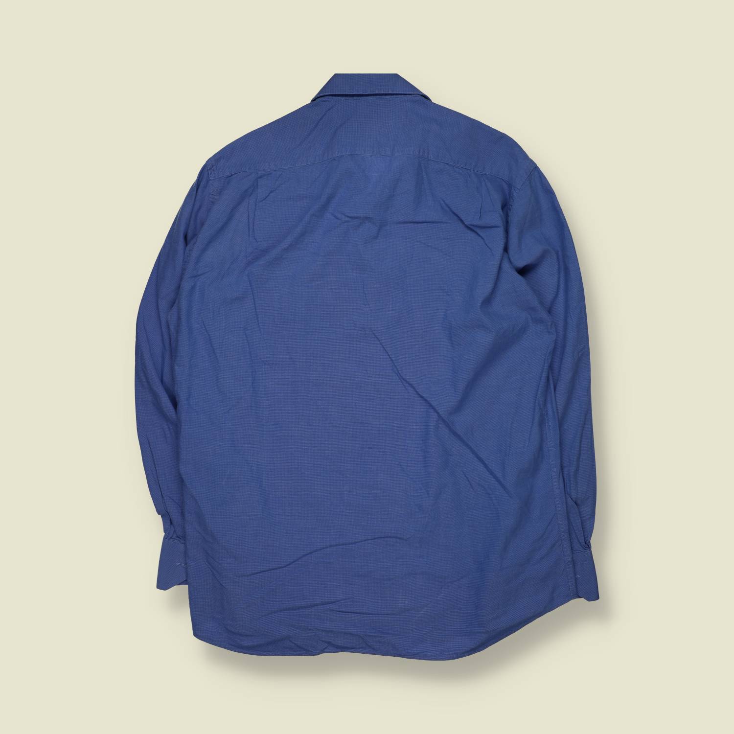 1990s | Christian Dior | Made In Italy | Cotton Shirt | Blue - XL