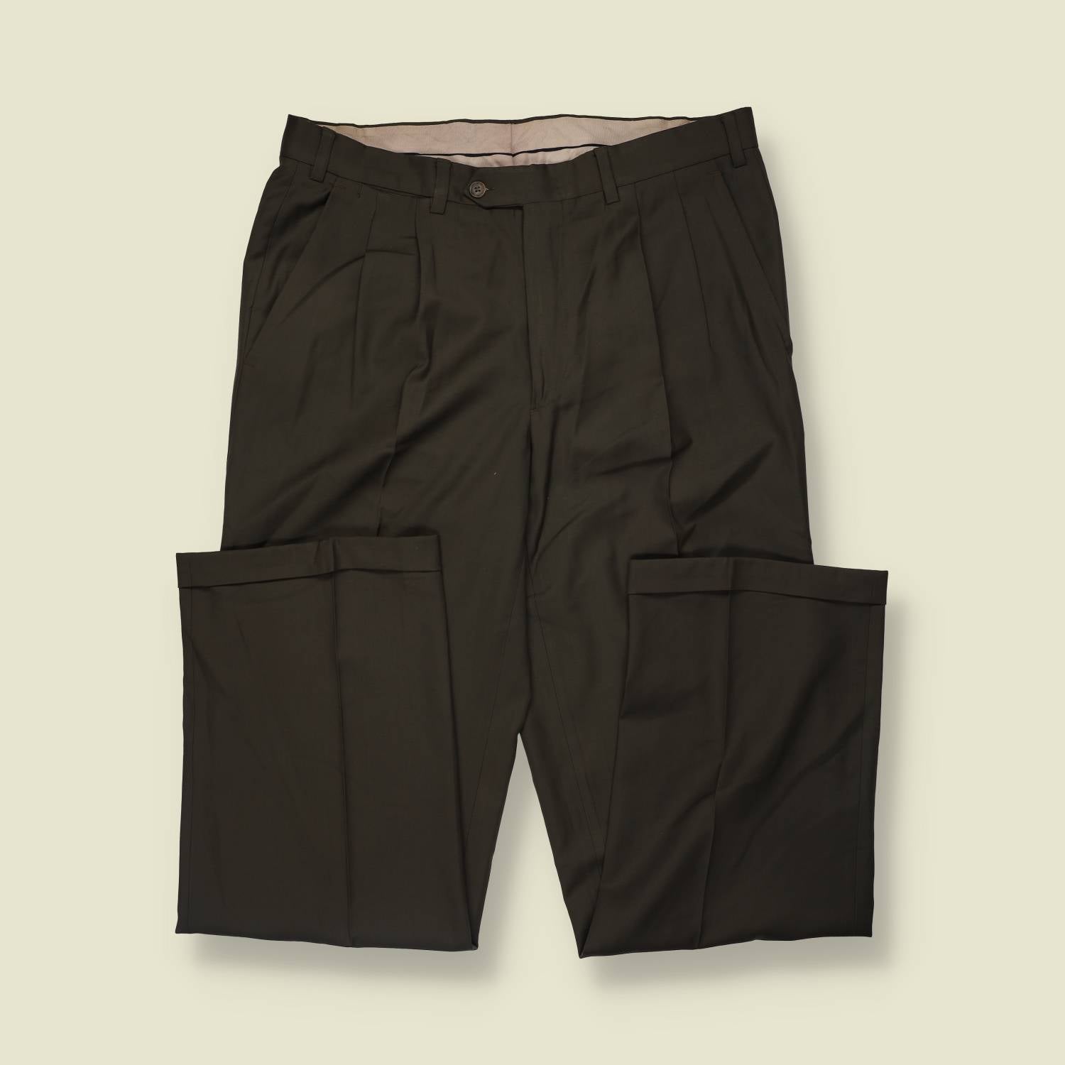 1980s–1990s | Valstar Milano | Trousers | Dark Brown - w34