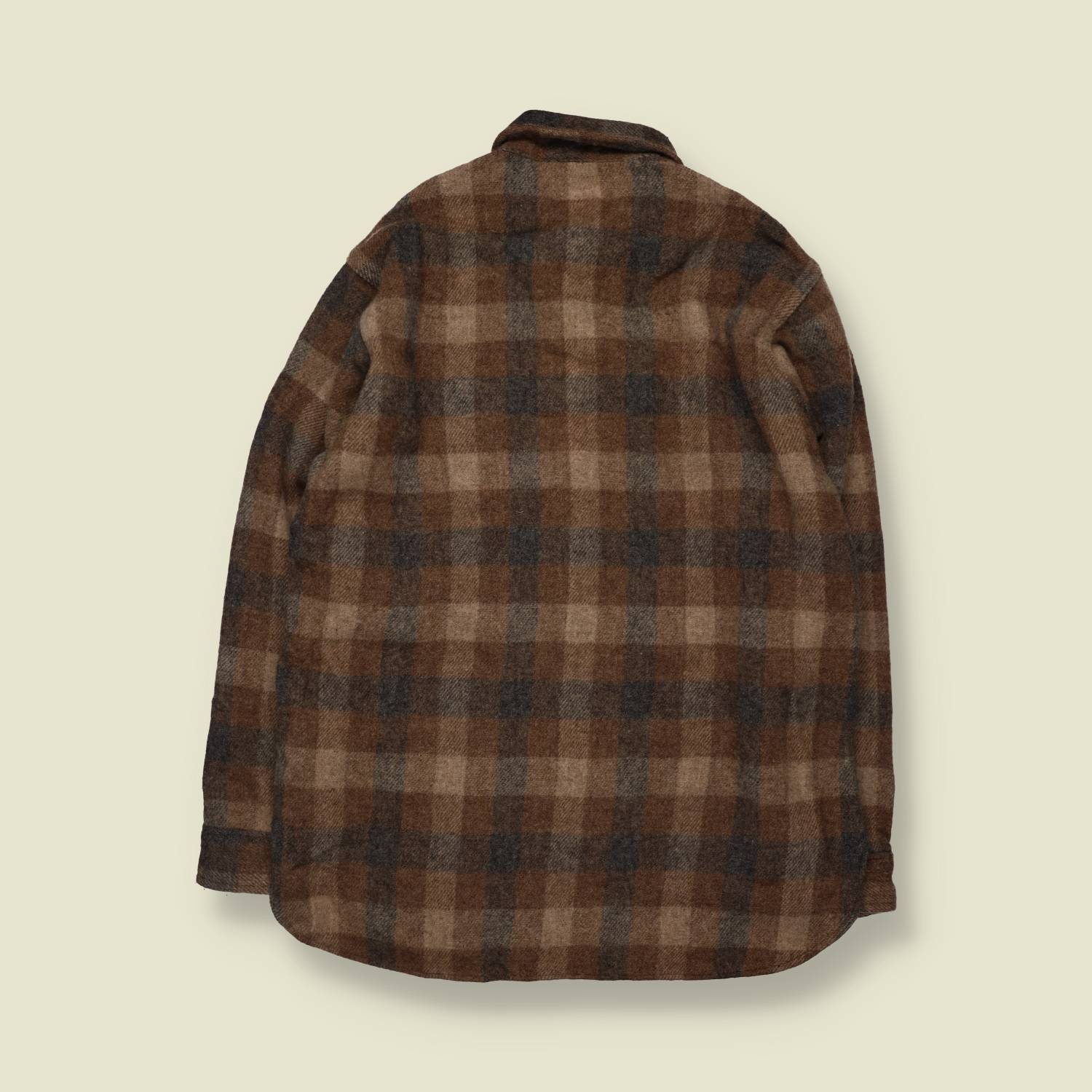 1980s | Woolrich | Wool Shirt | Brown Plaid - L