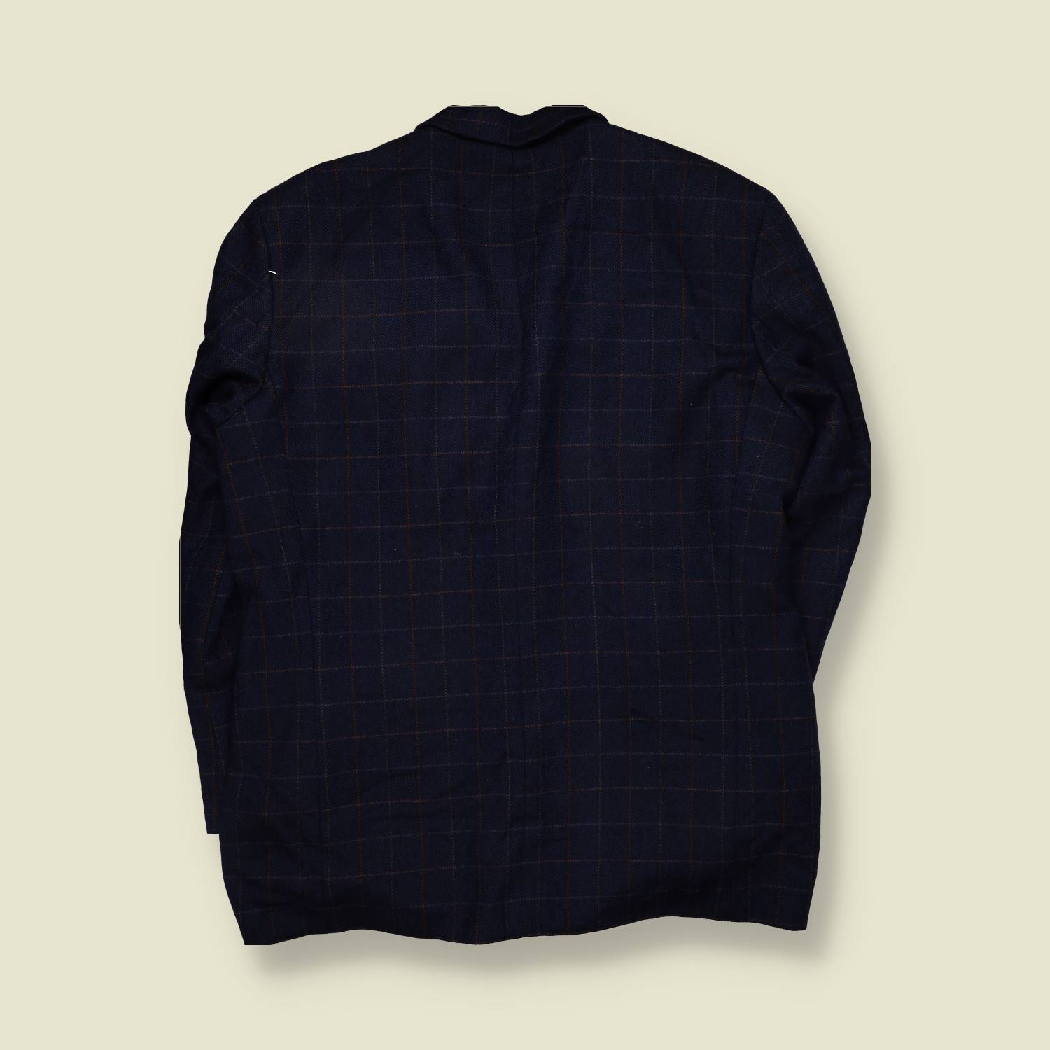 1990s | Yves Saint Laurent | Check Blazer | Navy - XL