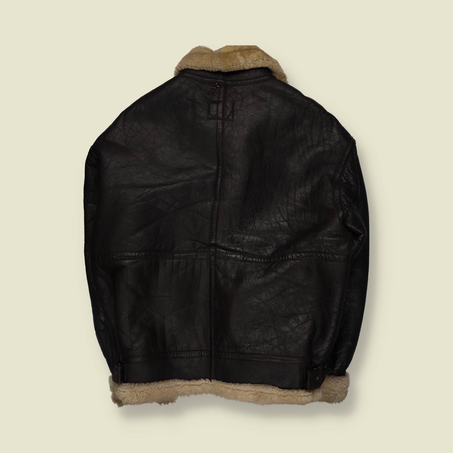 1980s | B-3 Style Shearling Jacket | Brown - XXL