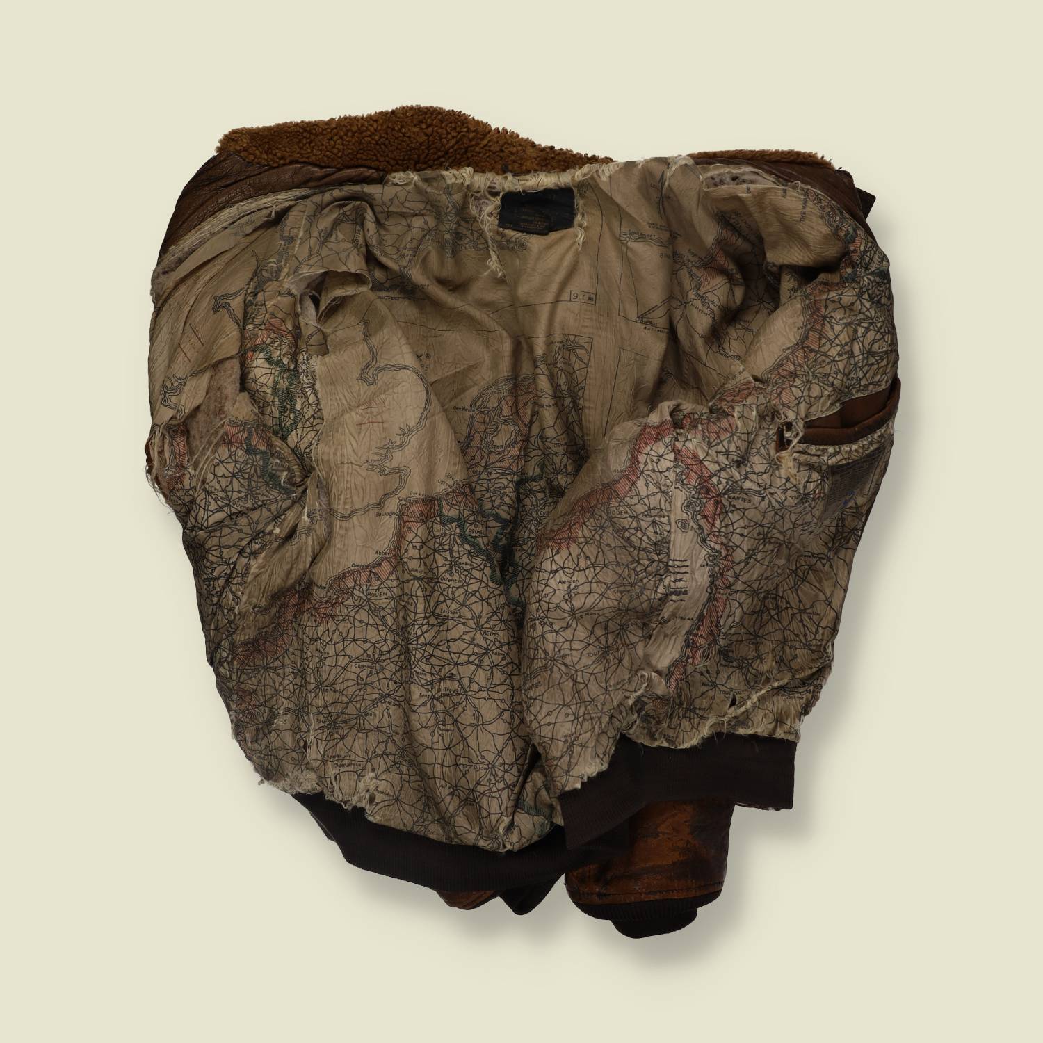 1980s | Avirex | Patched Leather Flight Jacket | Brown - XXL