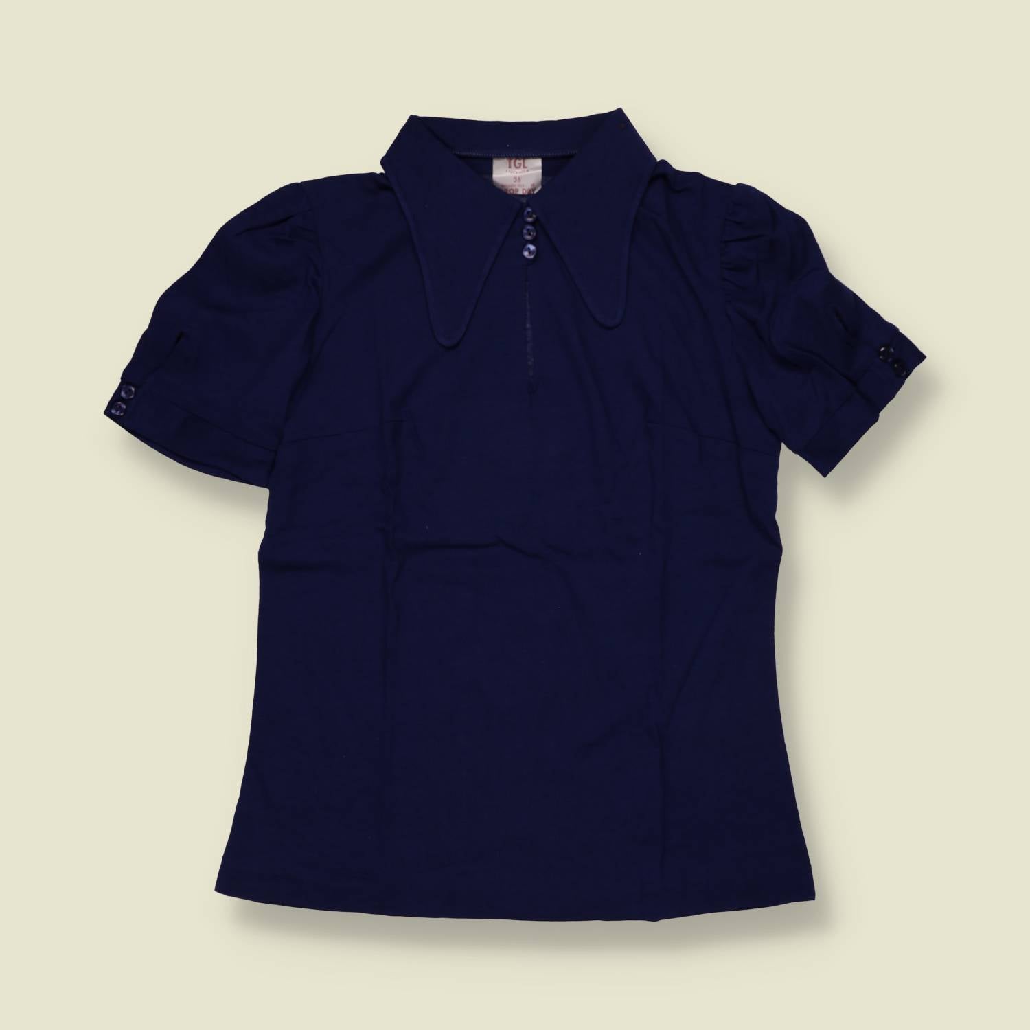 1970s | TGL | Deadstock Blouse | Navy - 8
