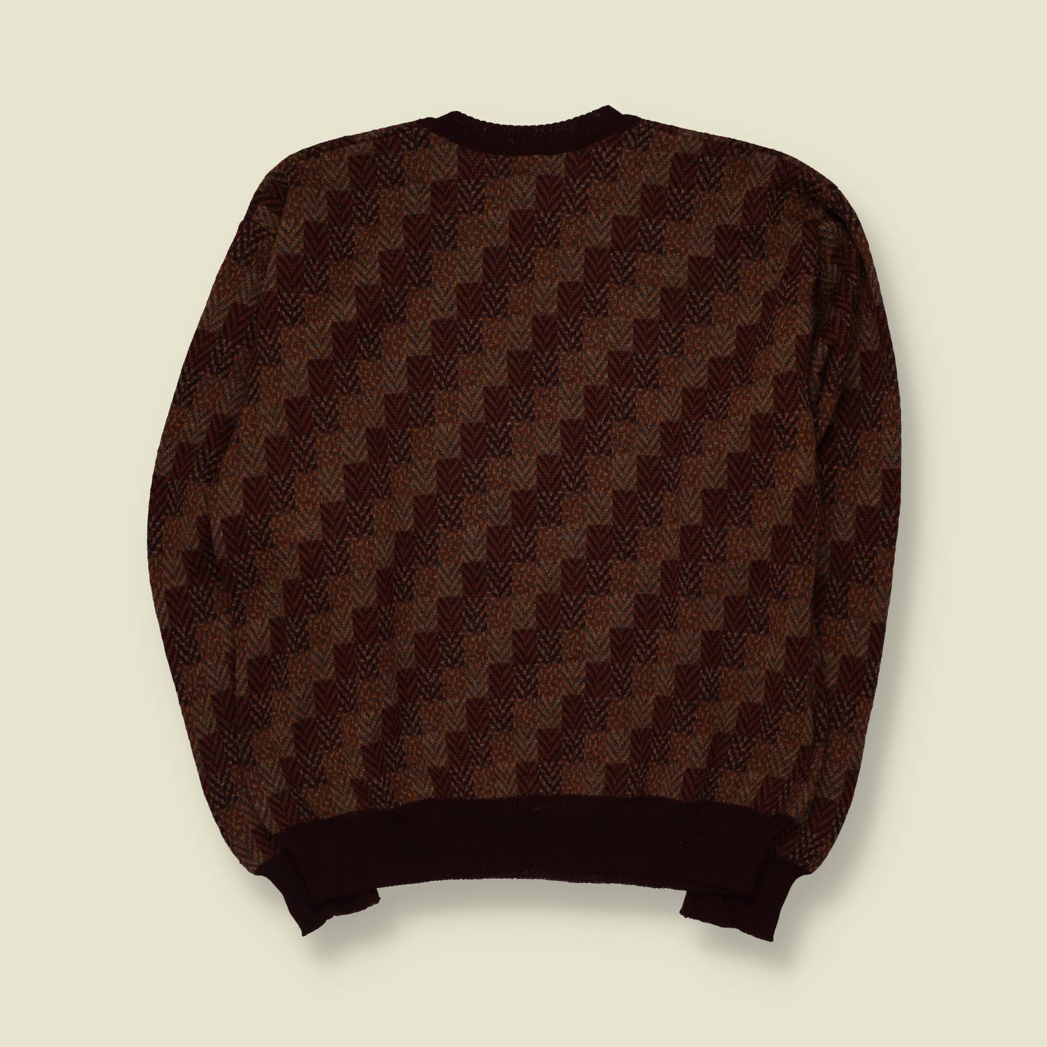 1980s | Tricots St. Raphael | 100% Wool Knit | Brown - L