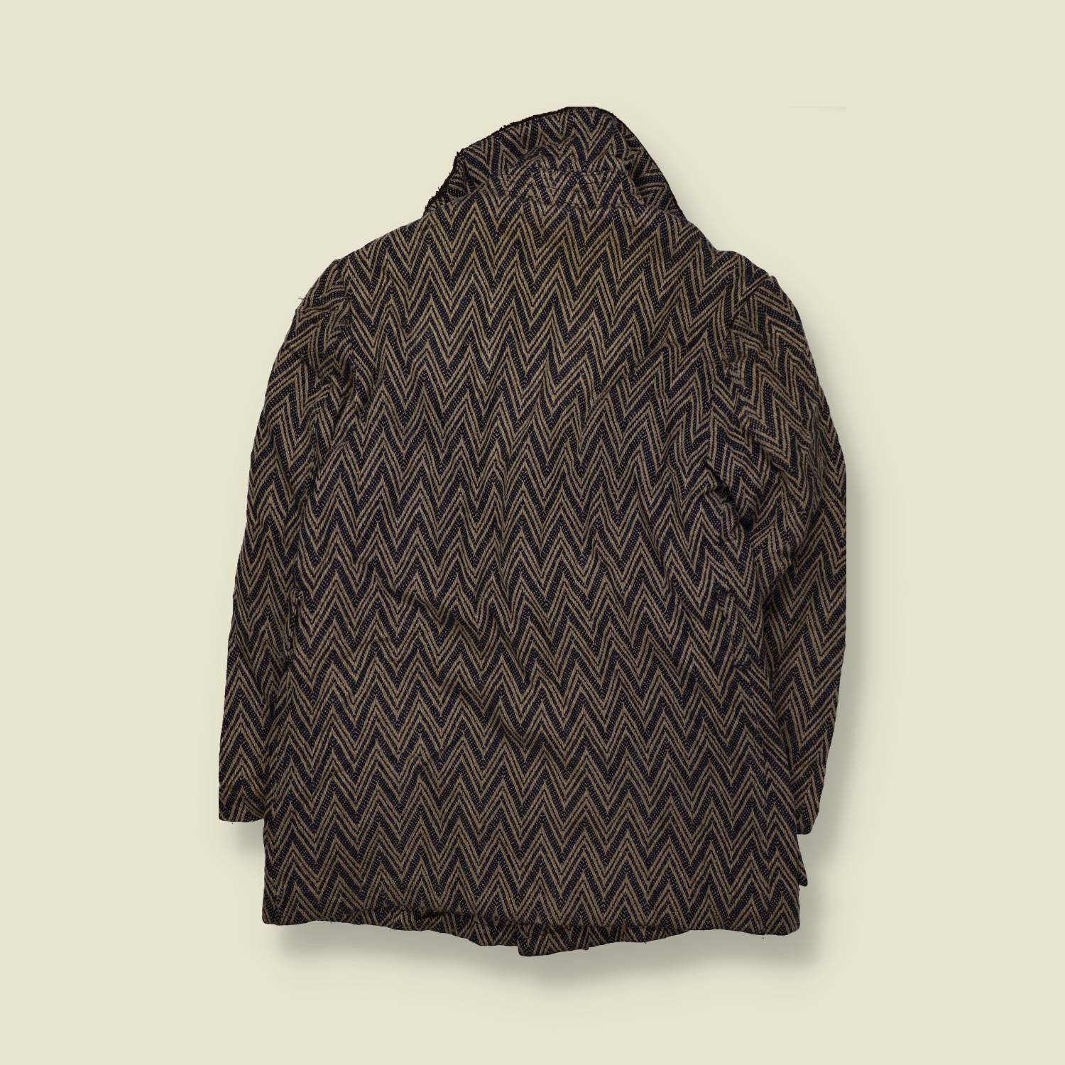 1970s | Khan | Chevron Pattern Padded Coat – S