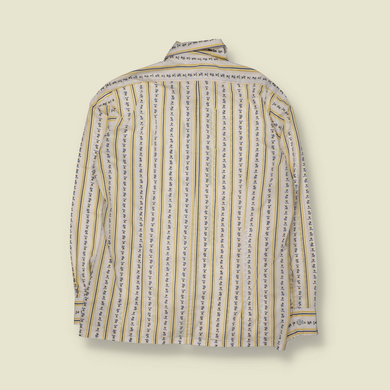 1970s | Stripe & Floral Print Shirt – XL