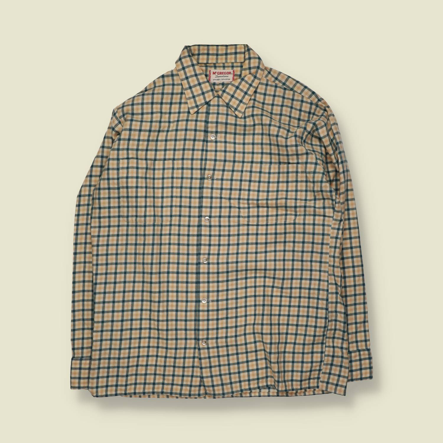 1960s–1970s | McGregor | Plaid Wool Blend Shirt – L