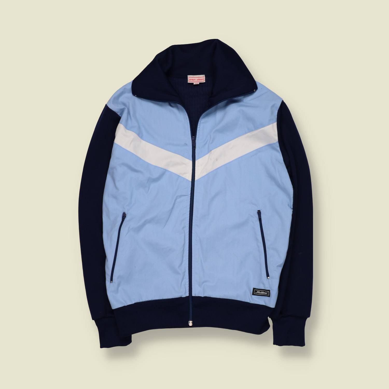 1970s | Sven Olsen | Track Jacket | Blue And Navy – XXS