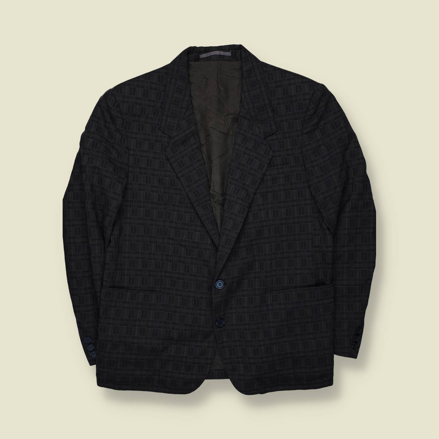 1980s | Alhos | Made in Yugoslavia | Suit Jacket | Dark Check – M