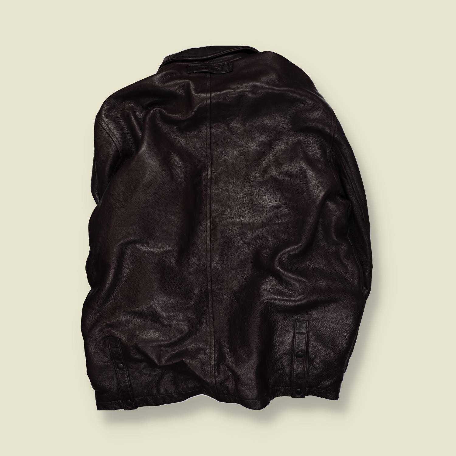 1990s | Nautica | Leather Jacket – XXXXL