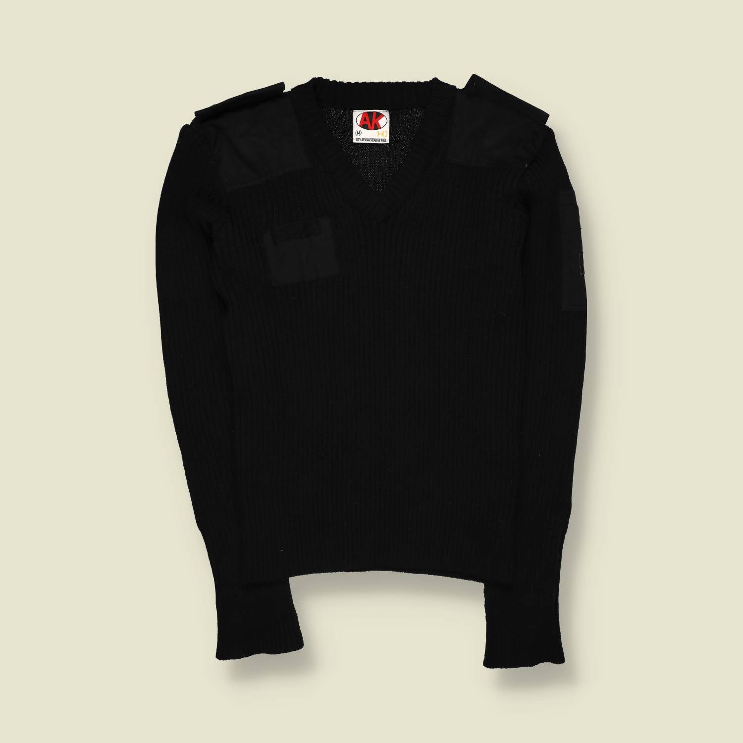 1990s | Australian Wool | Military Jumper | Black – S