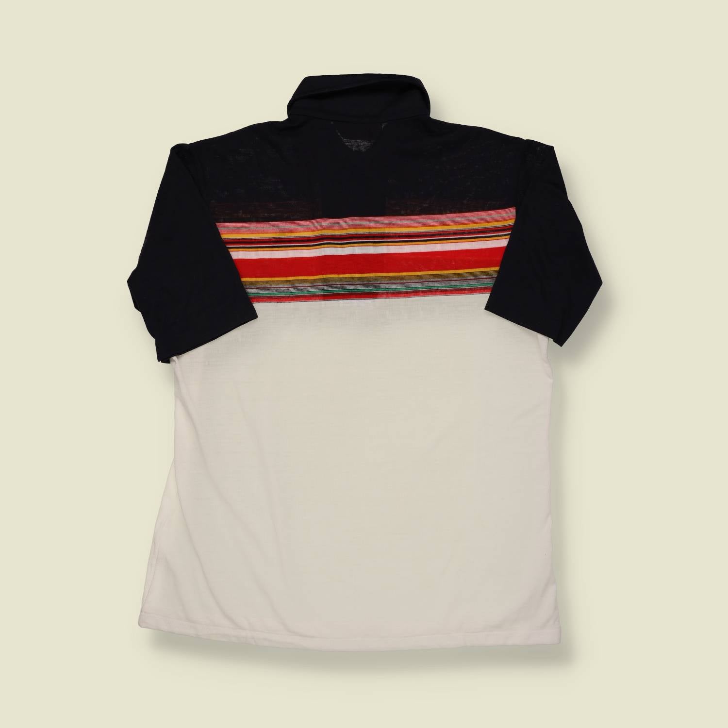 1970s Adolfo Striped Polo Shirt - M