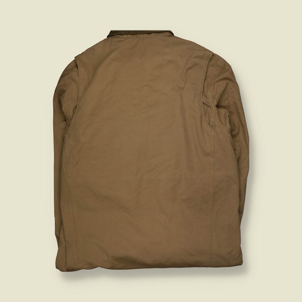 1990s | Gap | Quilted Lined Barn Coat with Corduroy Collar | Tan - XXL