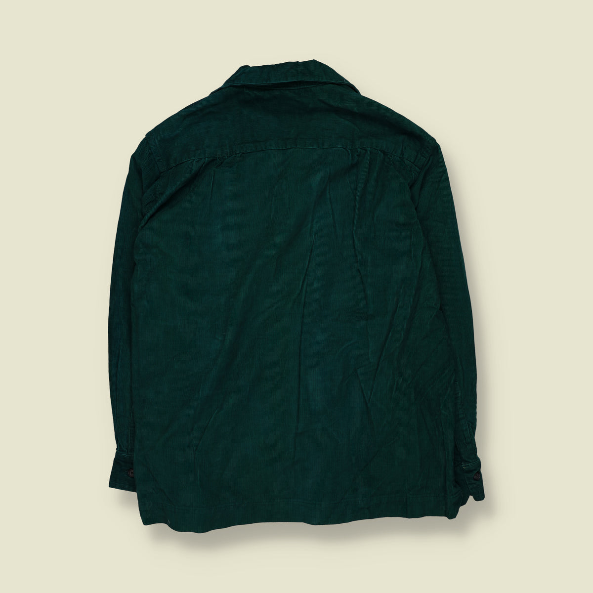1970s | Corduroy Four-Pocket Chore Work Jacket | Dark Green - XL
