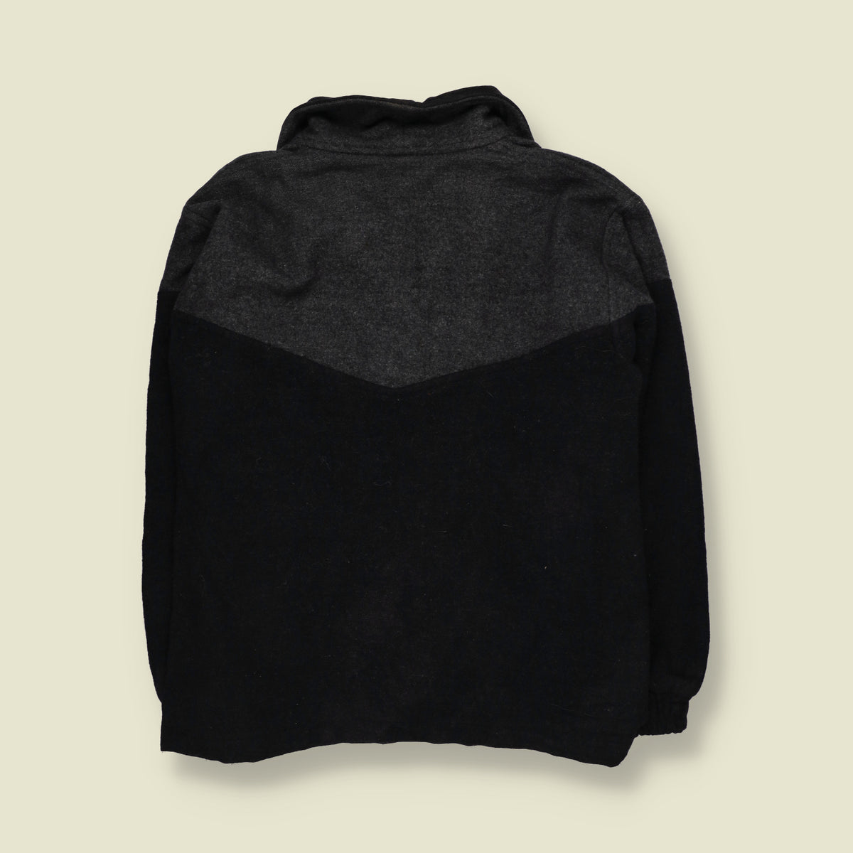 1990s | Salkanto | Alpaca Wool Bomber Jacket with Aztec Pattern Trim | Black & Grey - XXL