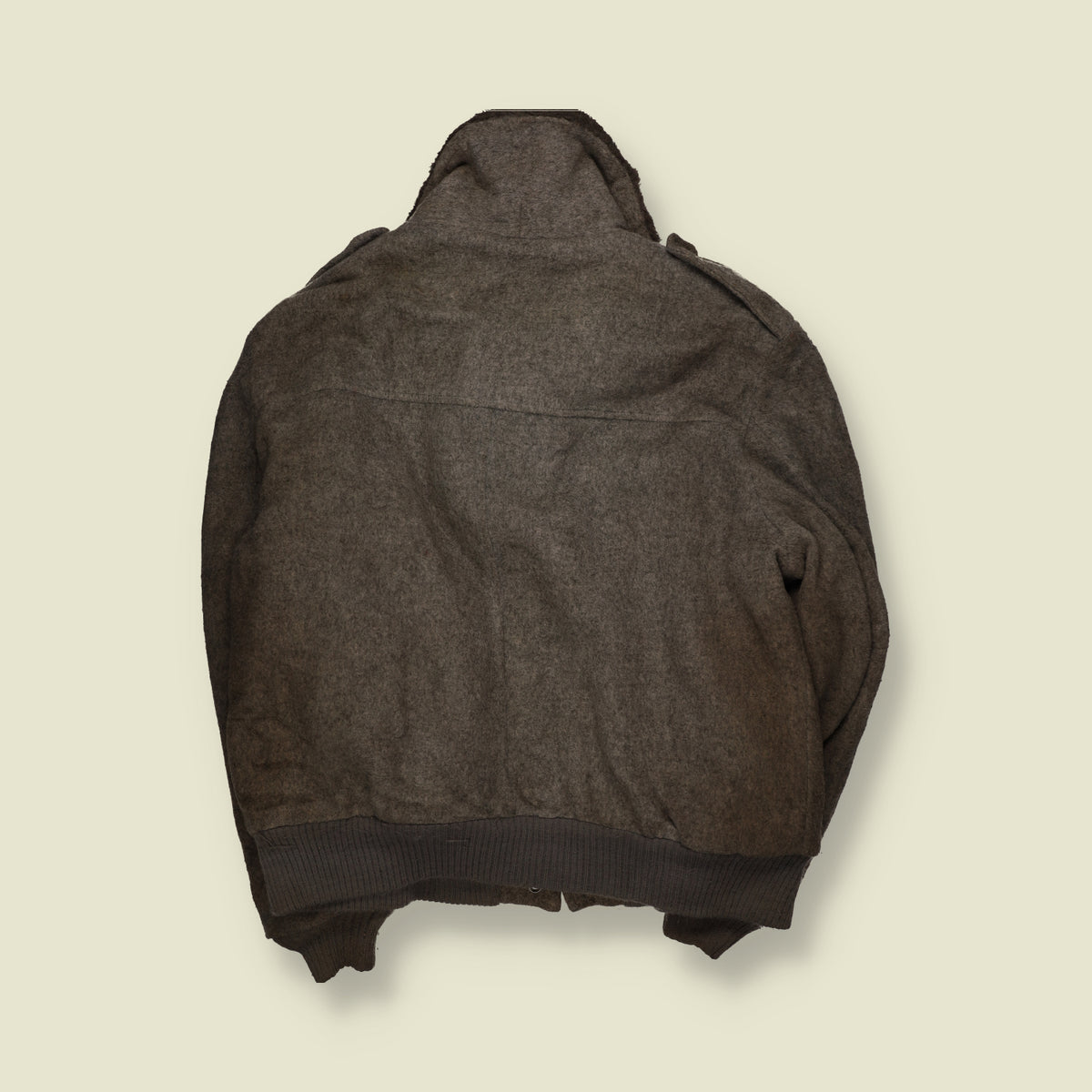 1960s | Wool Flight Jacket with Sherpa Lining & Collar | Brown - 3XL