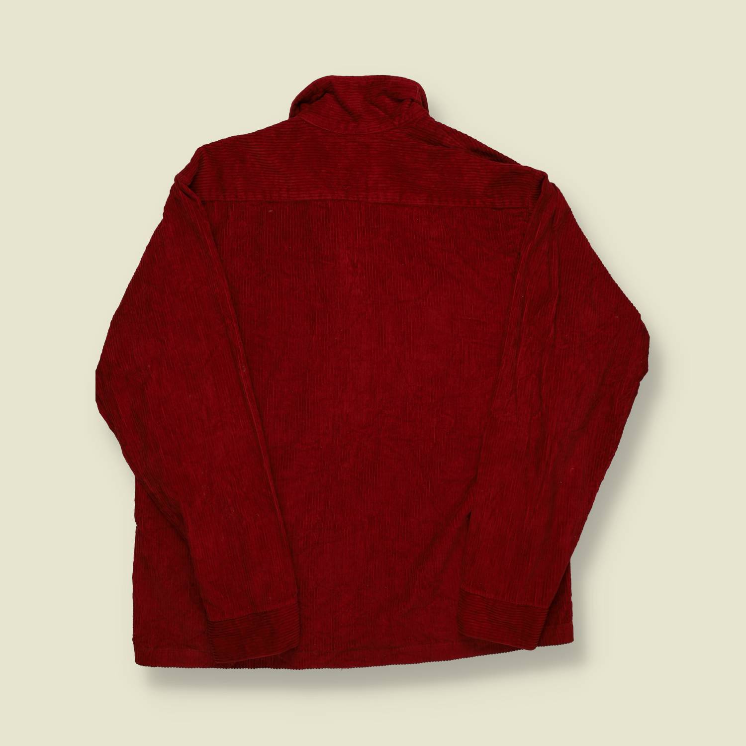 1950s–60s Heritage Rail Corduroy Lace-Up Shirt – Red - S/M