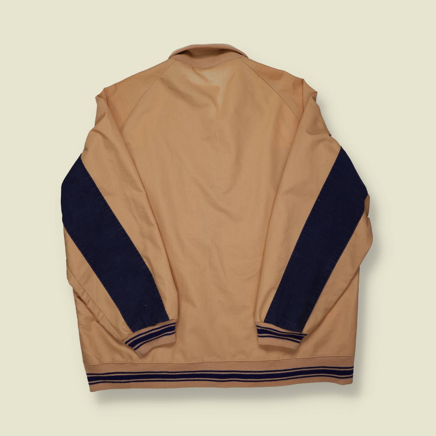 1970s Champion ISU Track Jacket – Sand/Navy - L