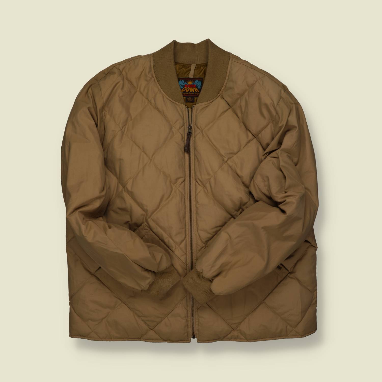 1980s | Bauer Down | Quilted Bomber Jacket – Brown - L/XL