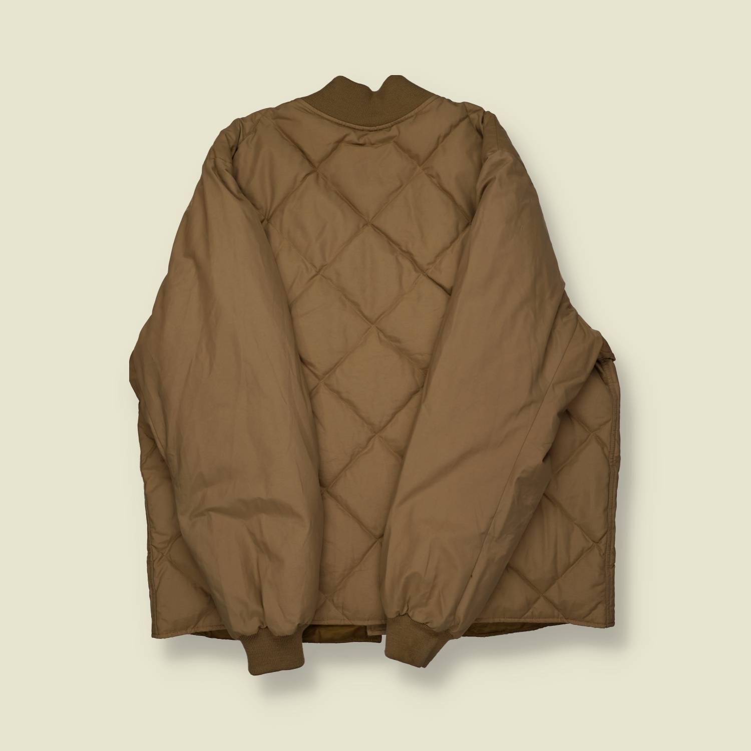 1980s | Bauer Down | Quilted Bomber Jacket – Brown - L/XL