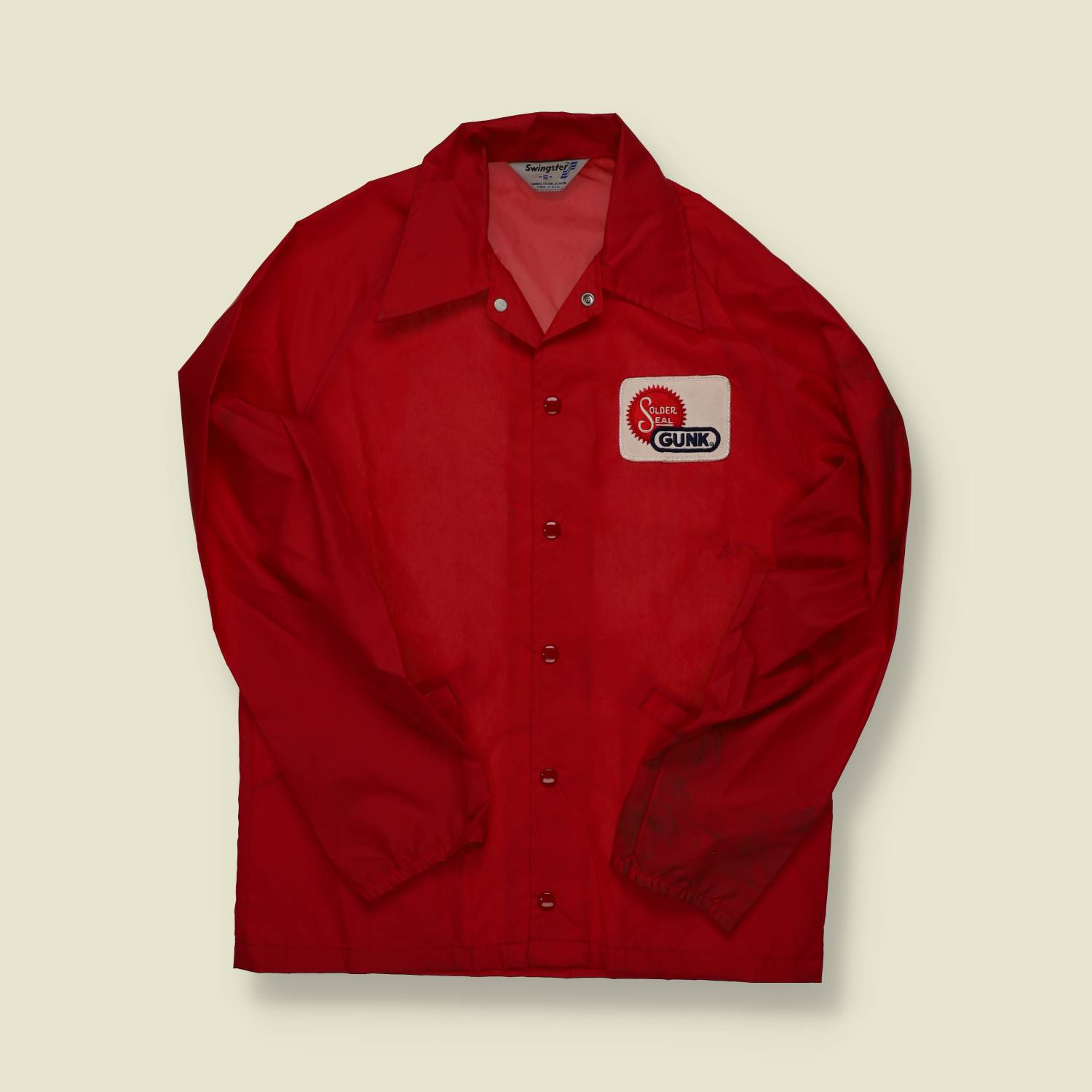 1970s | Swingster | Solder Seal Gunk Work Jacket – Red - S