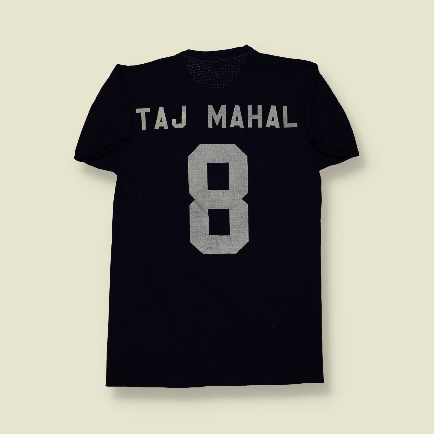 1970s | Taj Mahal | Number 8 Jersey Tee – Black - XS