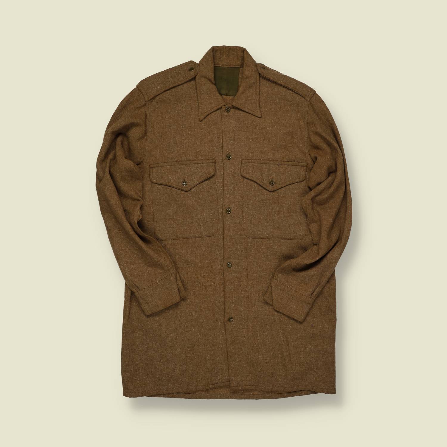 1970s | NATO Issue | Brown Wool Field Shirt - XS