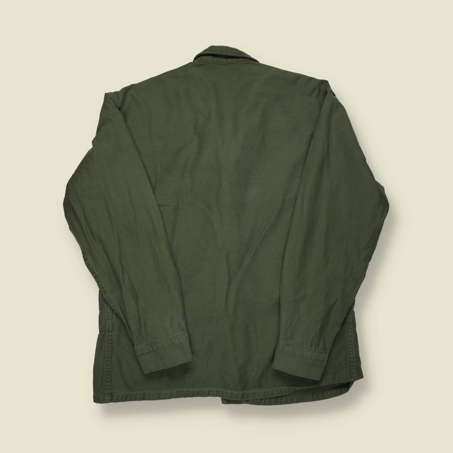 1960s | USMC | Vietnam-Era Utility Shirt – Olive Sateen - S/M