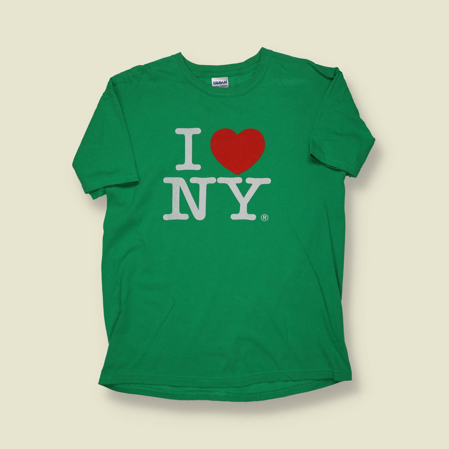 2000s | Gildan | “I ❤️ NY” T-Shirt – Green - S