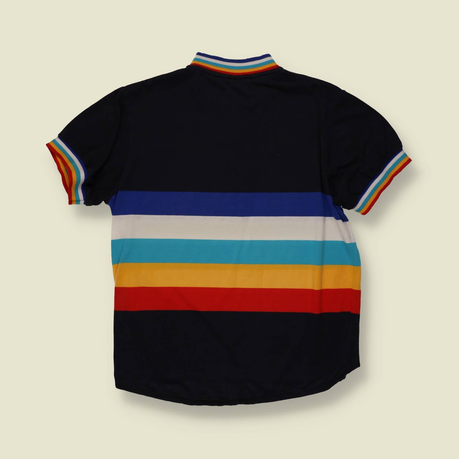 1970s | Le Coq Sportif | Cyclisme Paris Jersey – Rainbow Trim - XS