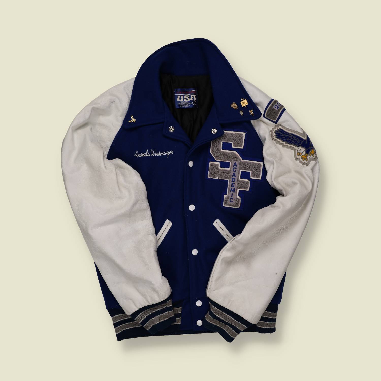 2004 | USA Varsity | SF Academic Letterman Jacket – Blue & White - XS/S