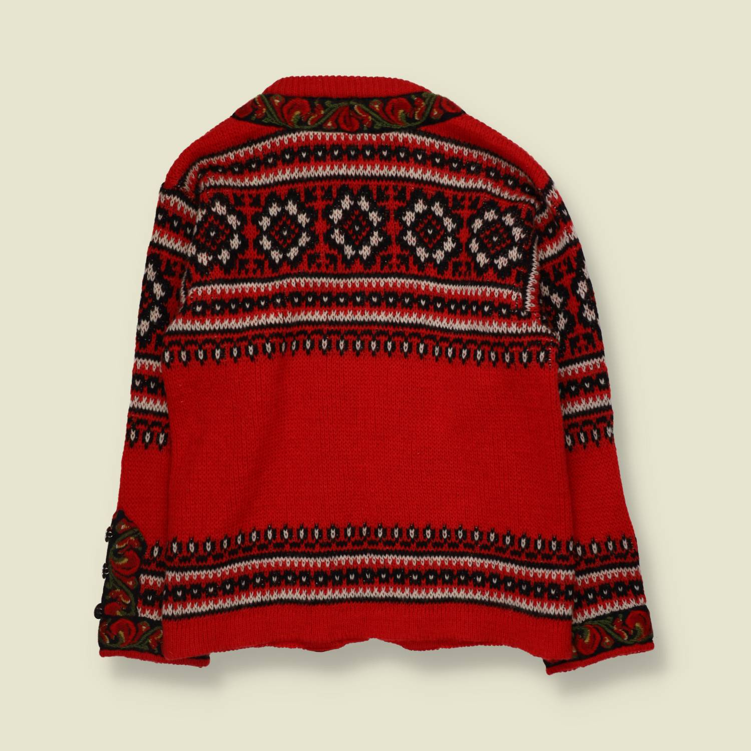 1970s–1980s | Nordstrikk | Made In Norway | Nordic Knit Cardigan | Red - 8
