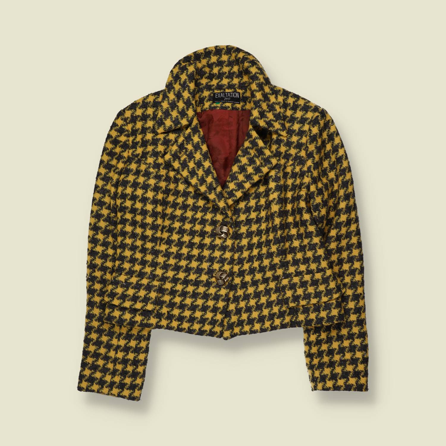 1980s | Exaltation Paris | Made In France | Blazer | Yellow & Black - 12