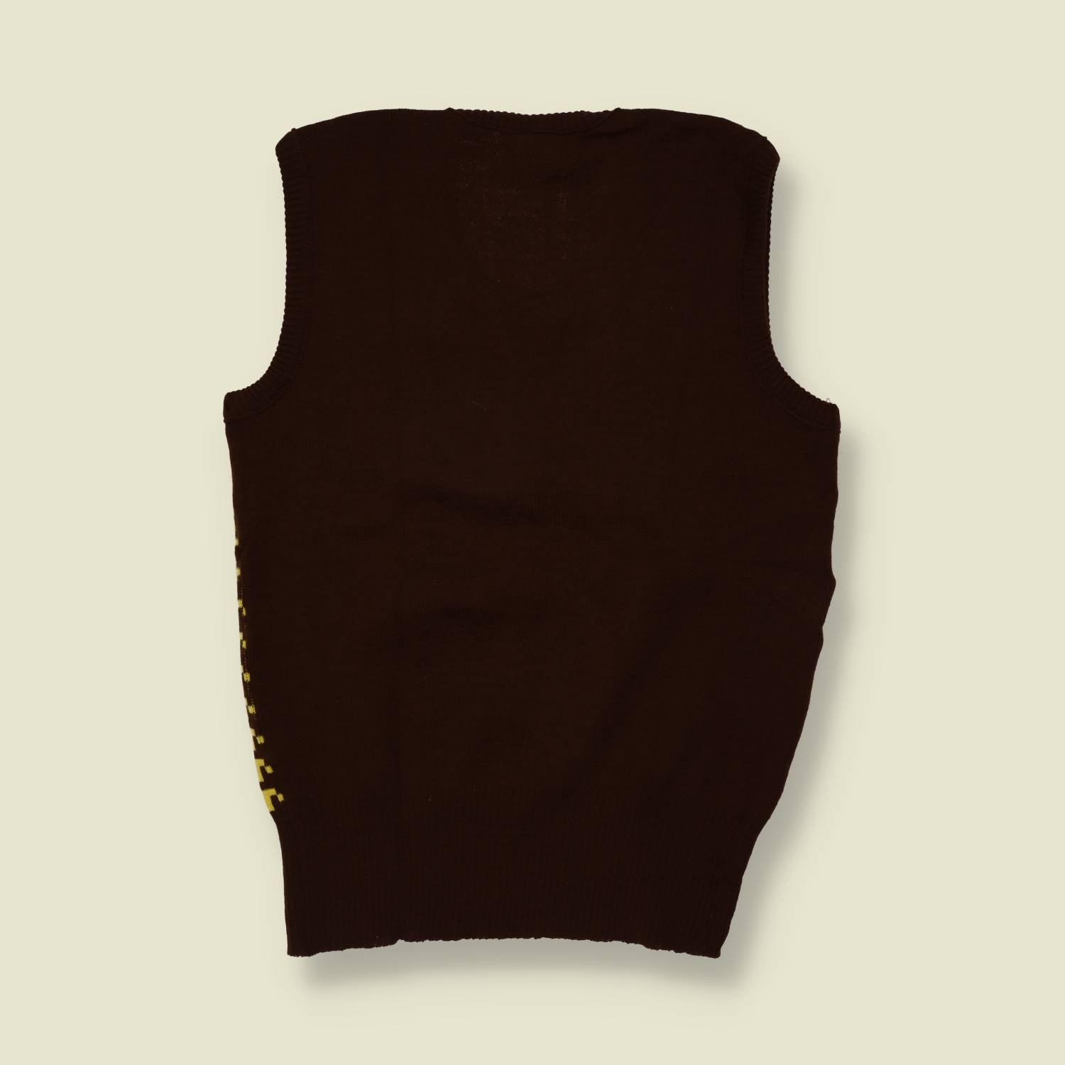1960s–1970s | Kings Press | Geometric Tank Top | Brown & Yellow - 10