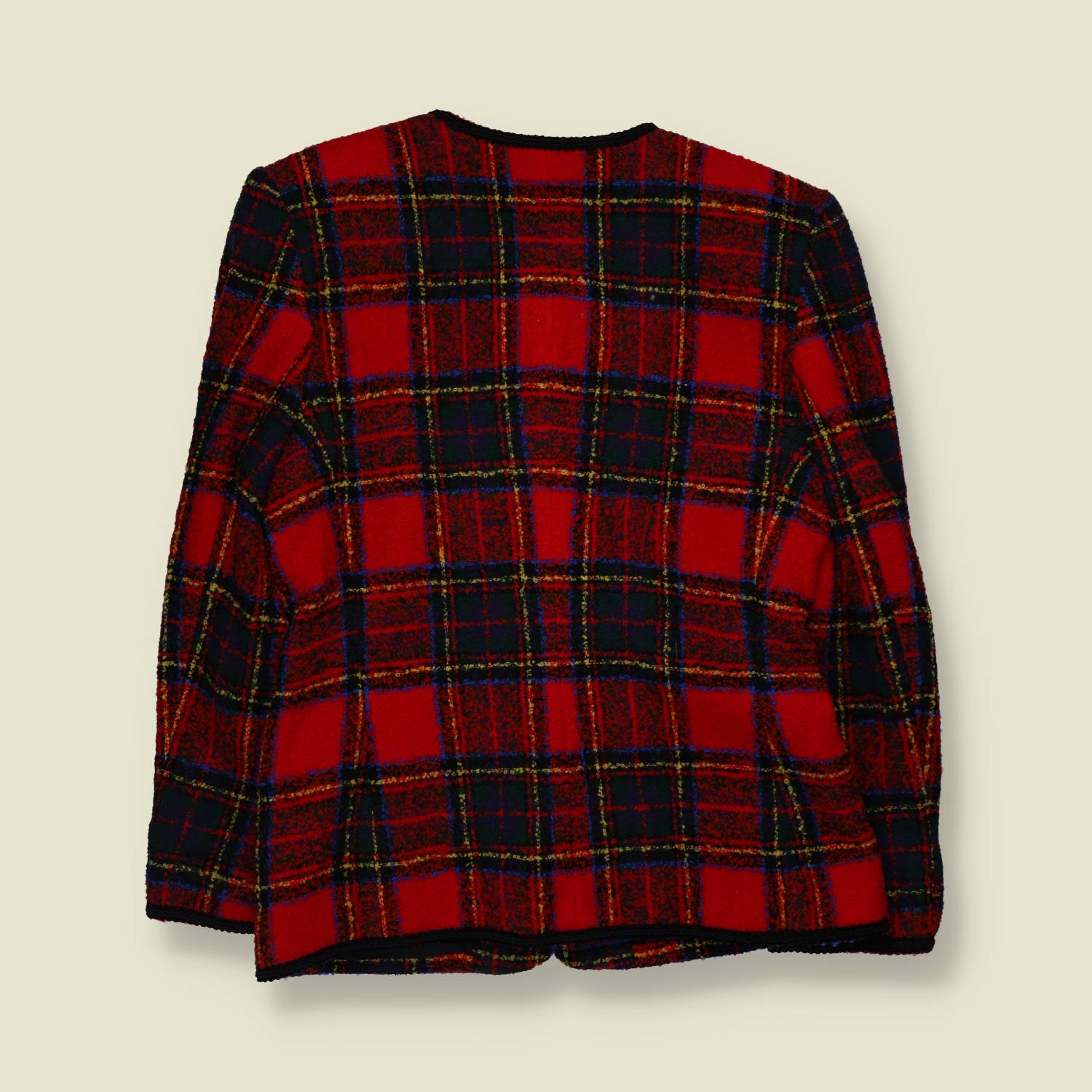 1980s | Talbots | Made In USA | Tartan Blazer | Red & Black - 12