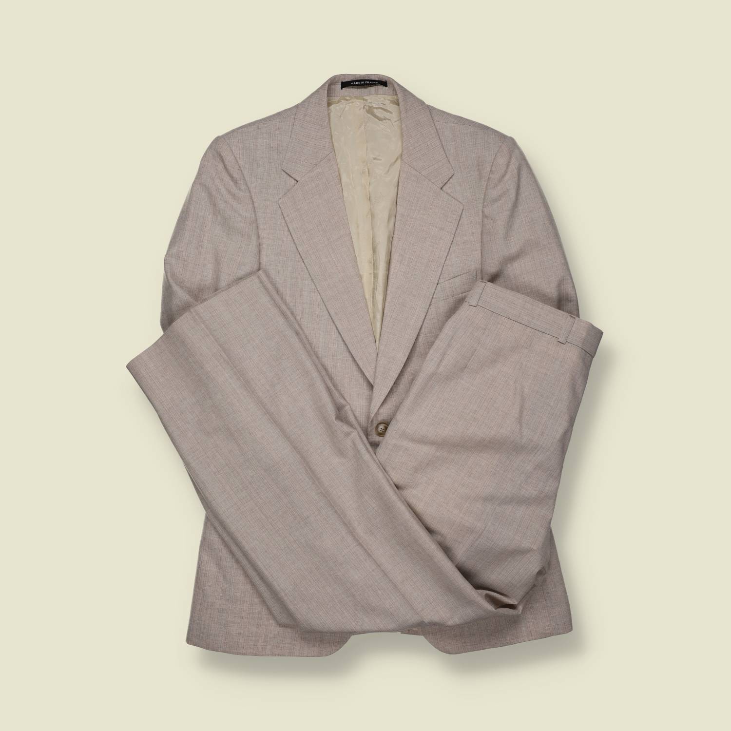1970s | Yves Saint Laurent | Two-Piece Suit – Light Taupe - S