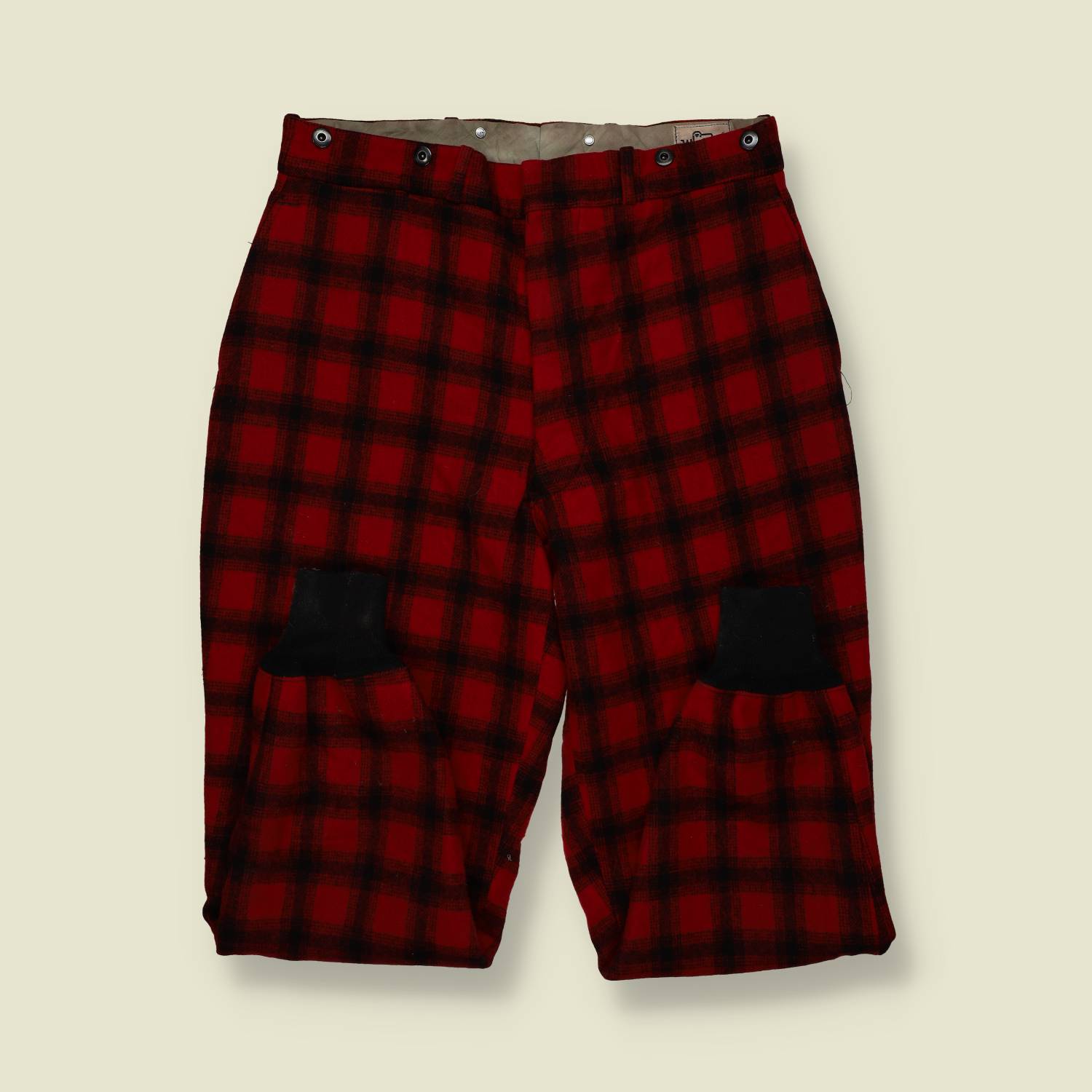 1960s | Woolrich Wool Hunting Trousers – Bright Red Buffalo Plaid - w32-34